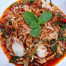 หอยนางรมทรงเครื่อง Oyster Royal Salad  salad w  chili paste  风味生蚝