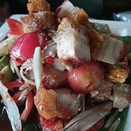 ตำปลาร้าหมูกรอบ