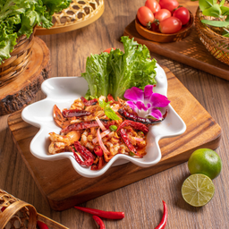 พล่ากุ้ง  sour raw prawn salad   酸生蝦沙拉