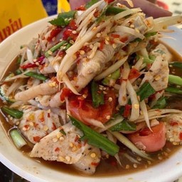 ตำตีนไก่หมูยออุบล ปลาร้า