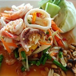 ตำไทยทะเล(กุ้ง, หมึก)