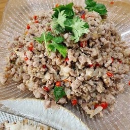 หมูสับผัดปลาอินทรีย์