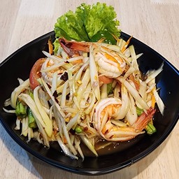 ส้มตำปูปลาร้ากุ้งสุก