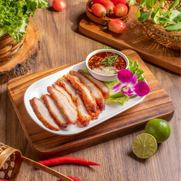คอหมูย่าง Grilled pork neck  烤猪脖肉