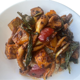 ผัดพริกเผา พริกสามสี