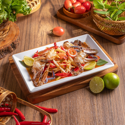ตำปูม้า Blue crab Somtam 蓝蟹青木瓜沙拉