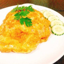 ไข่เจียวหมูสับราดข้าว