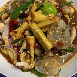เหลาหน่อไม้กุ้งสด