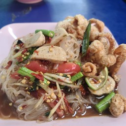 ตำเส้นเล็กหมูยอ แคปหมู