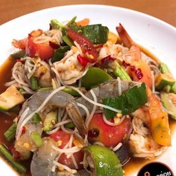 ตำข้าวปุ้นทะเล(กุ้ง,หมึก)