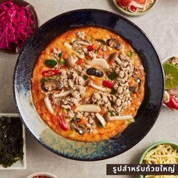 โจ๊ก ต้มยำ หมูบะช่อ เห็ดผัด