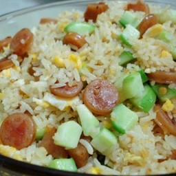 ข้าวผัดกุนเชียง,แตงกวาใส่ไข่