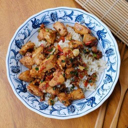 ข้าวไก่คั่วพริกเกลือ