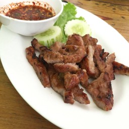 คอหมูย่าง(กับข้าว)