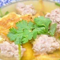 แกงจืดไข่น้ำหมูสับ+ข้าว