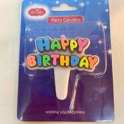 เทียนข้อความ Happy birthday