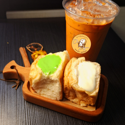 จับคู่ปังนึ่ง 2ชิ้น + เครื่องดื่ม 1 แก้ว