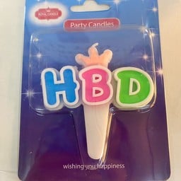 เทียนข้อความ HBD