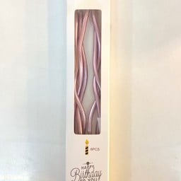 เทียนเกลียวยาวสีชมพู