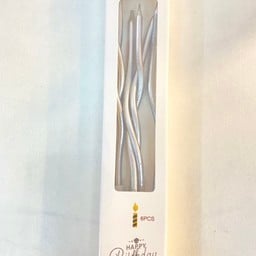 เทียนเกลียวยาวสีเงิน