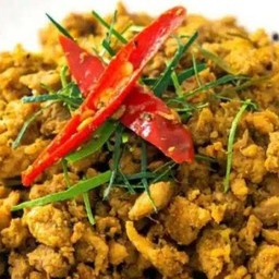 พริกคั่วกลิ้งหมูสับ