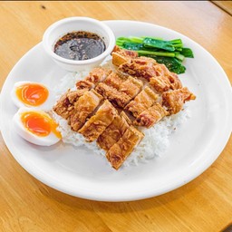 ข้าวหมูทอด (ไม่มีไข่)