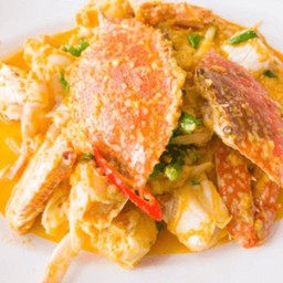 ปูม้าผัดผงกะหรี่