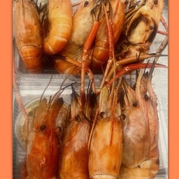 กุ้งเผา + น้ำจิ้มสุดแซ่บ set 6ตัว