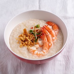 โจ๊กข้าวมันหน้ากุ้ง (กุ้ง 4 ตัว)