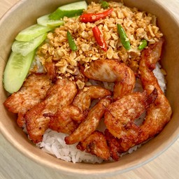 ข้าว+อกไก่ทอด