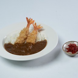 แกงกะหรี่หน้ากุ้งทอด