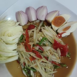 ตำปลาร้า ไข่เค็ม