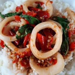 กระเพราปลาหมึก