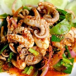 ลาบปลาหมึกสาย