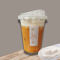 ชาไทยครีมชีส (THAI MILK TEA TOP WITH CREAM CHEESE 22oz)