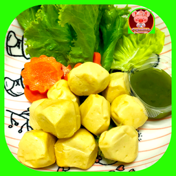 เต้าหู้หมูนึ่ง (9ลูก.)+น้ำจิ้มซีฟู๊ด.