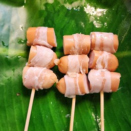 ไส้กรอกหนังกรอบพัน 3 ชั้น