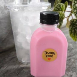 นมชมพู150ml.พร้อมน้ำแข็ง 1 แก้ว