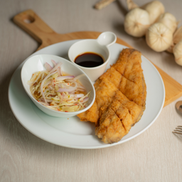 ปลากระพงทอดน้ำปลา (Fillet)