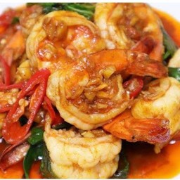 พริกแกงกุ้งราดข้าวพิเศษ