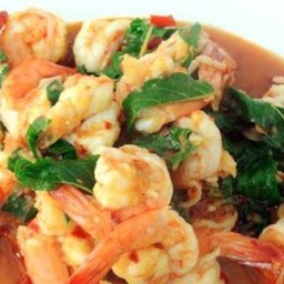 กะเพากุ้งราดข้าว