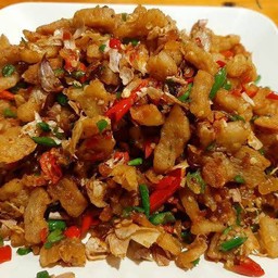 ข้าวกากหมูคั่วพริกเกลือ