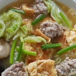ต้มจืดไก่สับไข่น้ำวุ้นเส้น