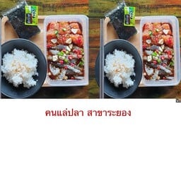แซลมอนดองผสมกุ้งดอง+แซลมอนดองผสมกุ้งดอง
