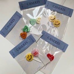 Smiley colourful candle