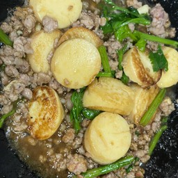 ผัดเต้าหู้หมูสับ(กับข้าว)