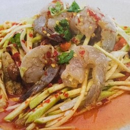 ตำมะม่วงกุ้งสด