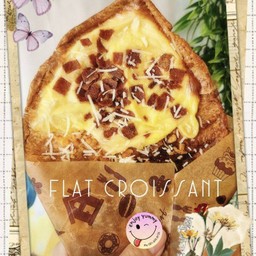Ham Double cheese Flat Croissant  ครัวซองค์แบน ครัวซองกรอบ