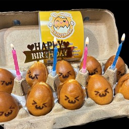 เซ็ต Happy birthday จัมโบ้ (เค้กไข่ 50 ชิ้น+เทียนx3+ป้ายx5)