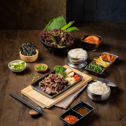 เซทเนื้อสันนอกสไลด์ย่าง พร้อมทาน สำหรับ2ท่าน